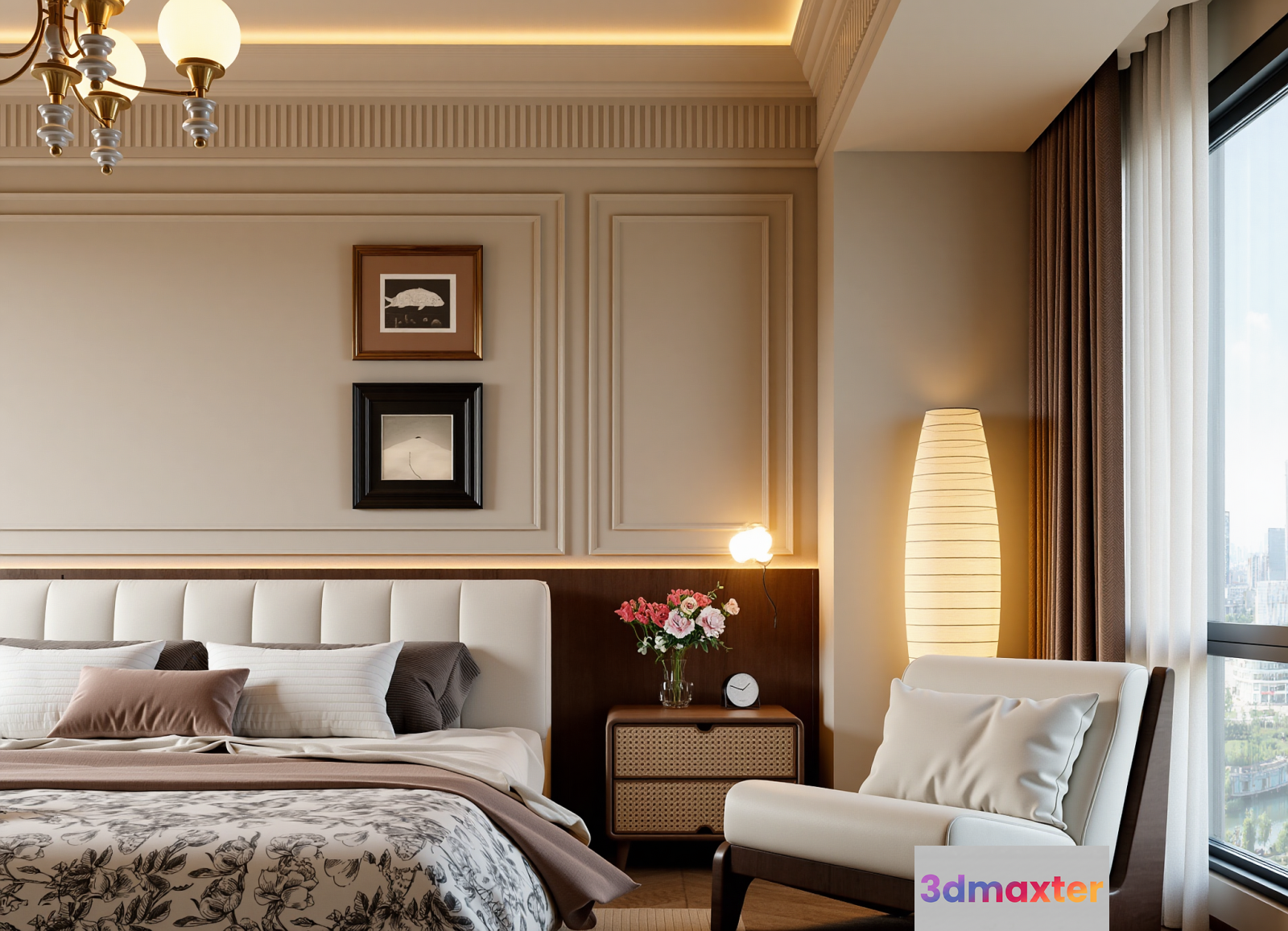 Cozy Bedroom 3D Model - 23169 - VRAY Render