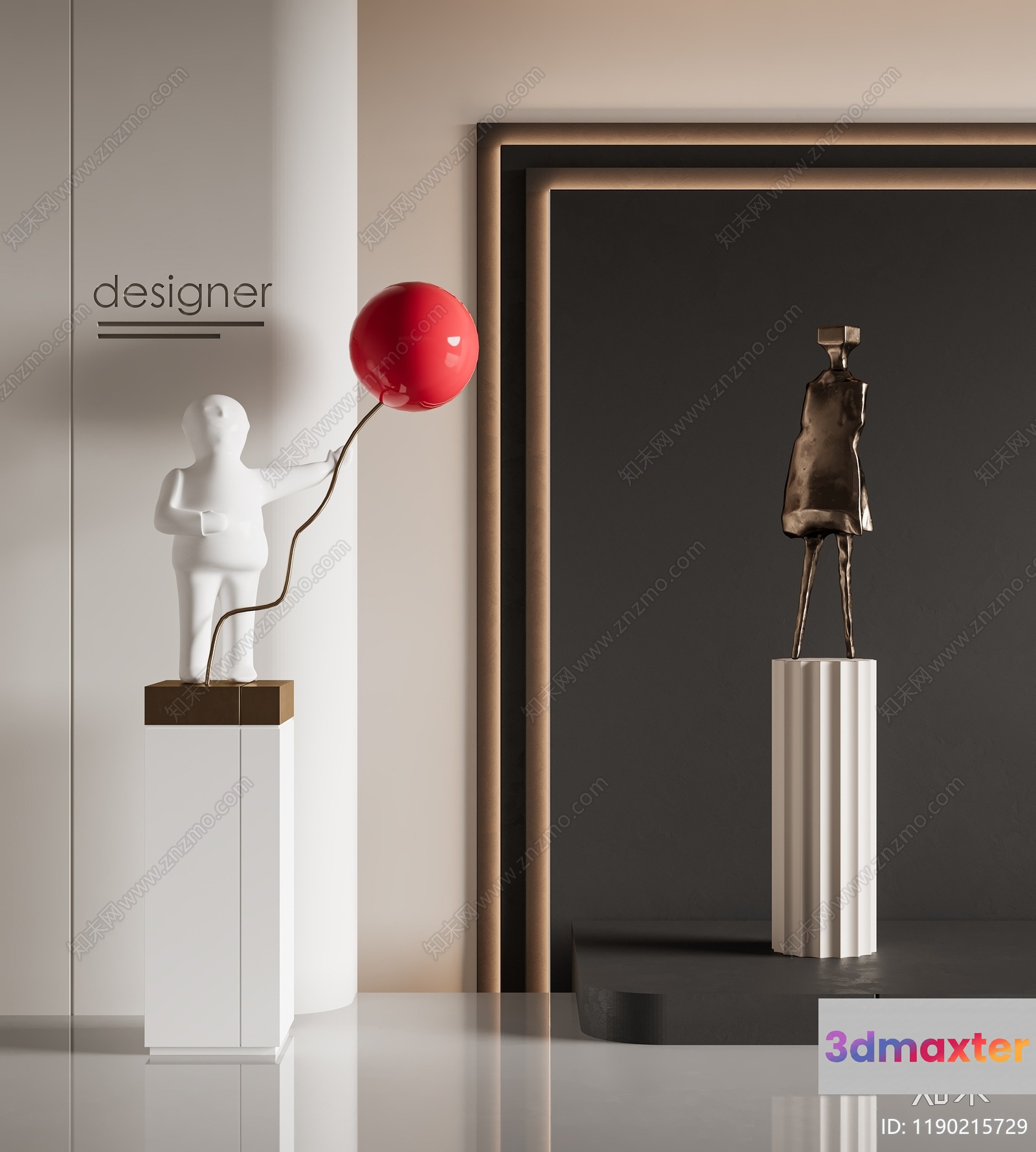 Modern Art Gallery 3D Model - 7635 - CORONA Render