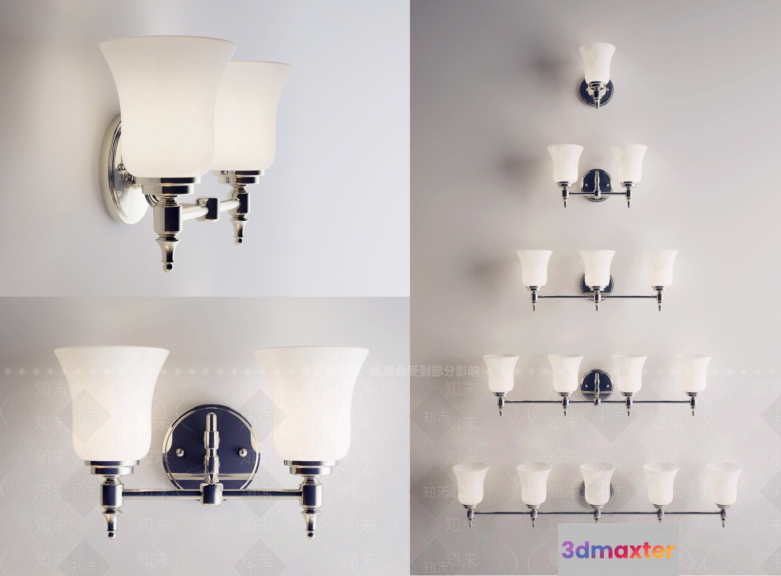 Modern Light Fixtures 3D Model - 6862 - VRAY Render