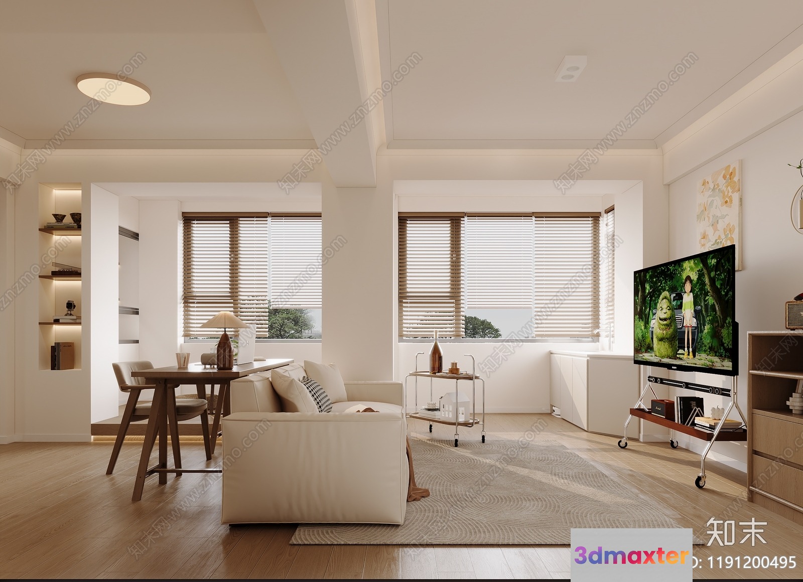 Modern Living Room 3D Model - 13818 - CORONA Render