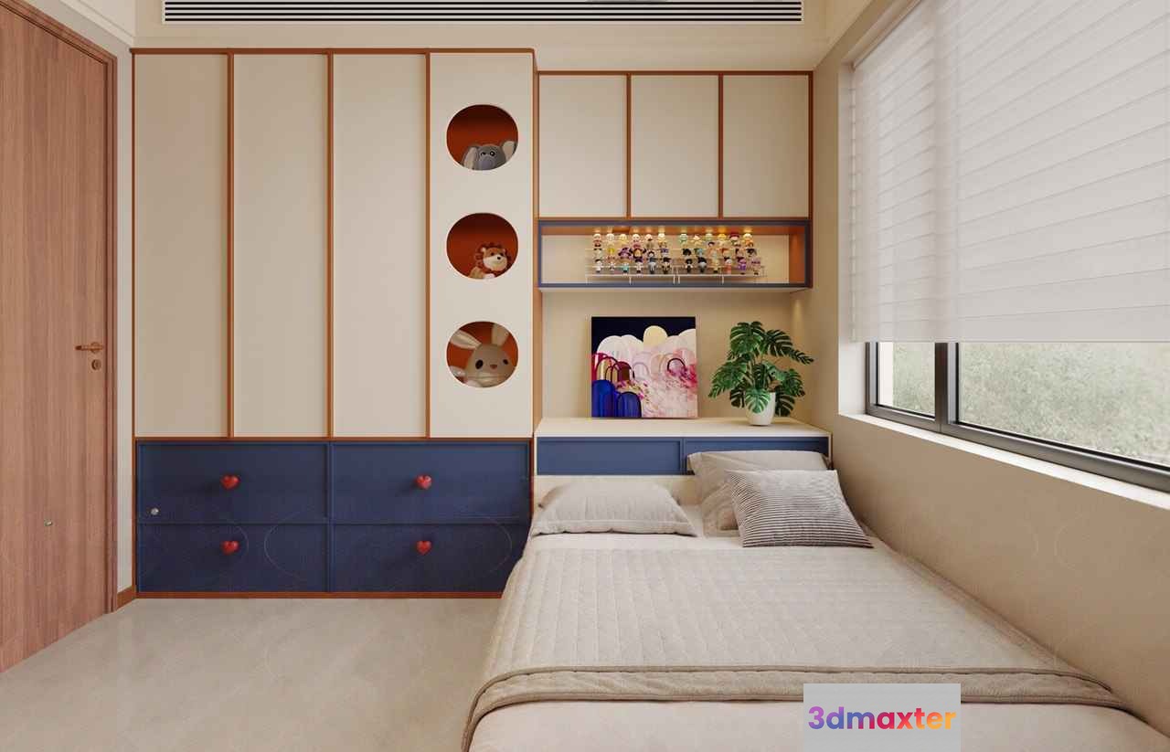 Modern Bedroom 3D Model - 473 - CORONA Render