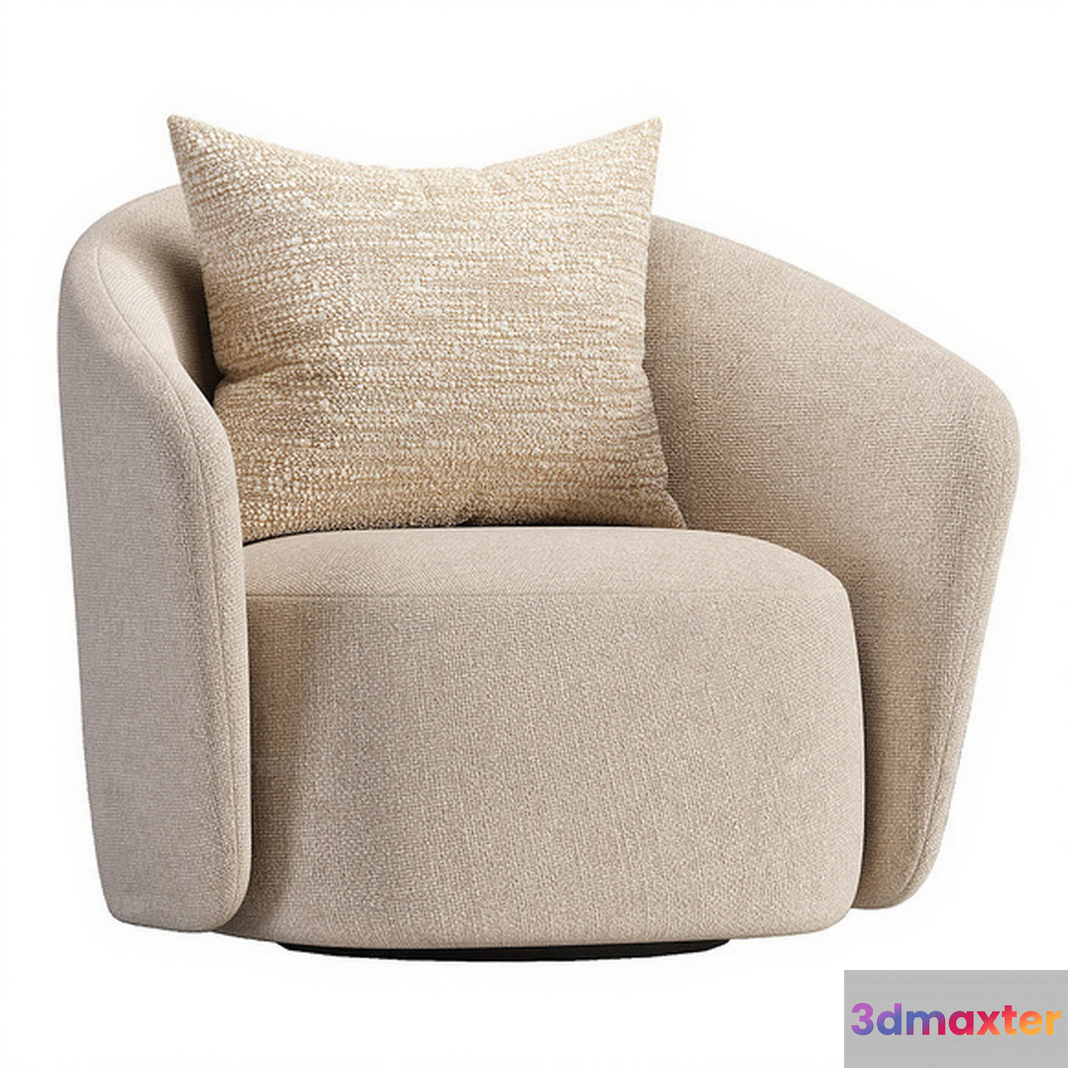Cozy Beige Chair 3D Model - 5027 - CORONA Render