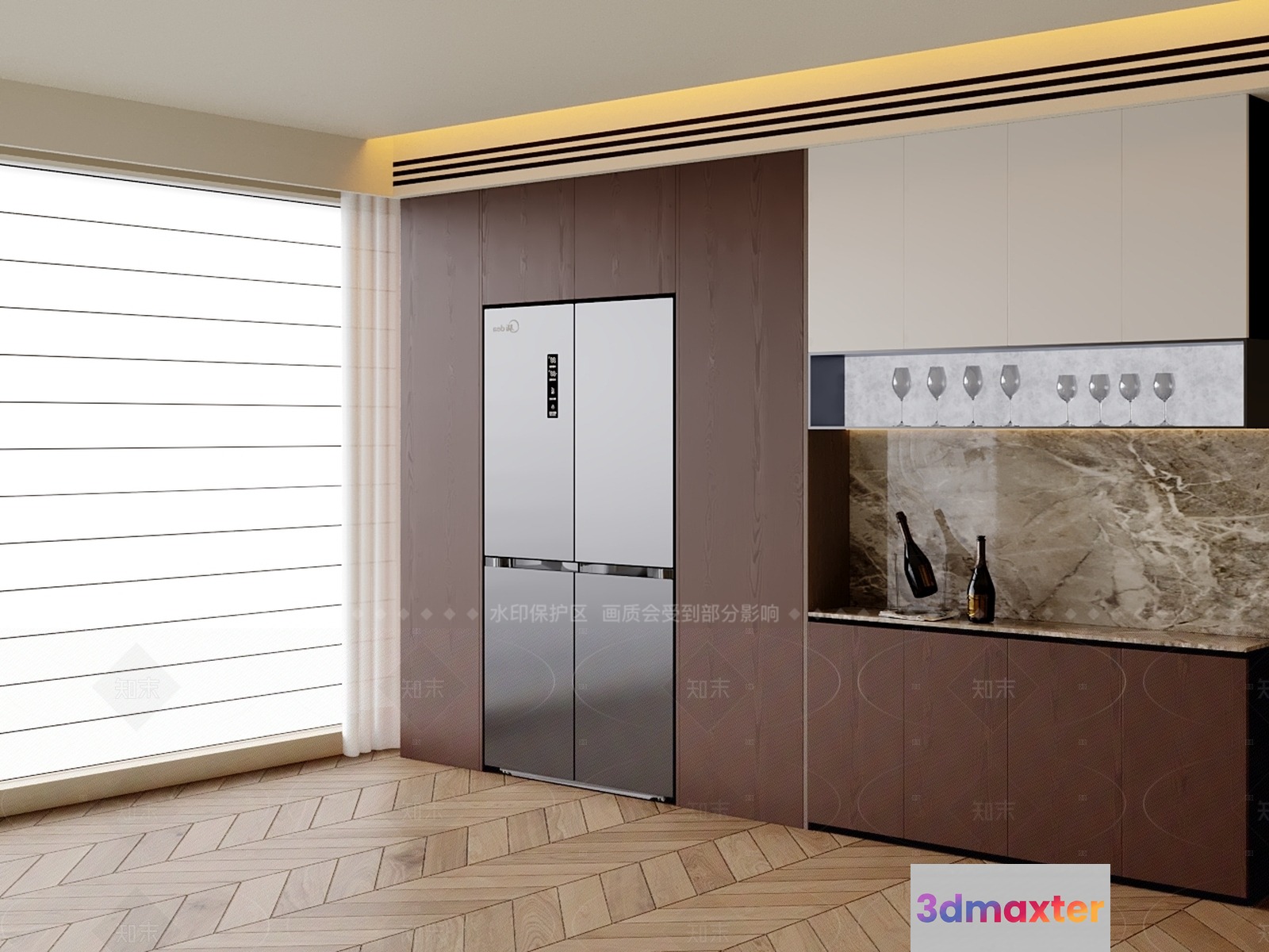 Modern Kitchen 3D Model - 5497 - VRAY Render