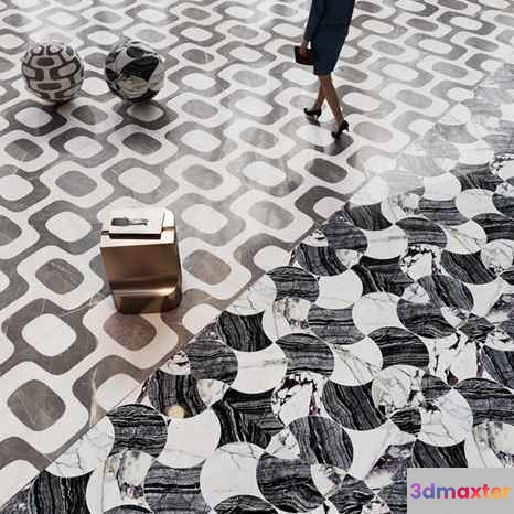 A Person Walking On A Patterned Floor 3D Model - 21658 - CORONA Render