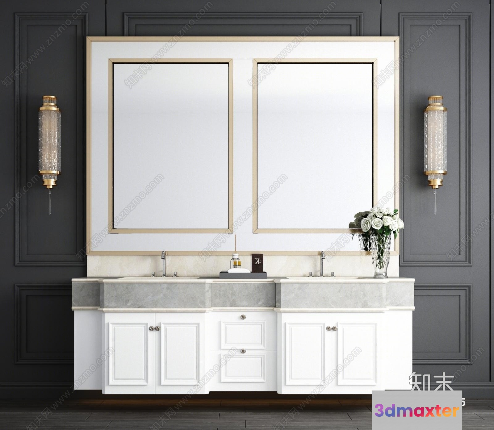 Modern Bathroom Vanity 3D Model - 4735 - VRAY Render
