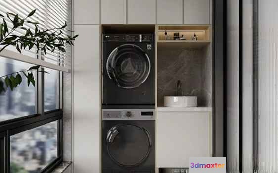 Modern Washing Machine 3D Model - 17265 - CORONA Render