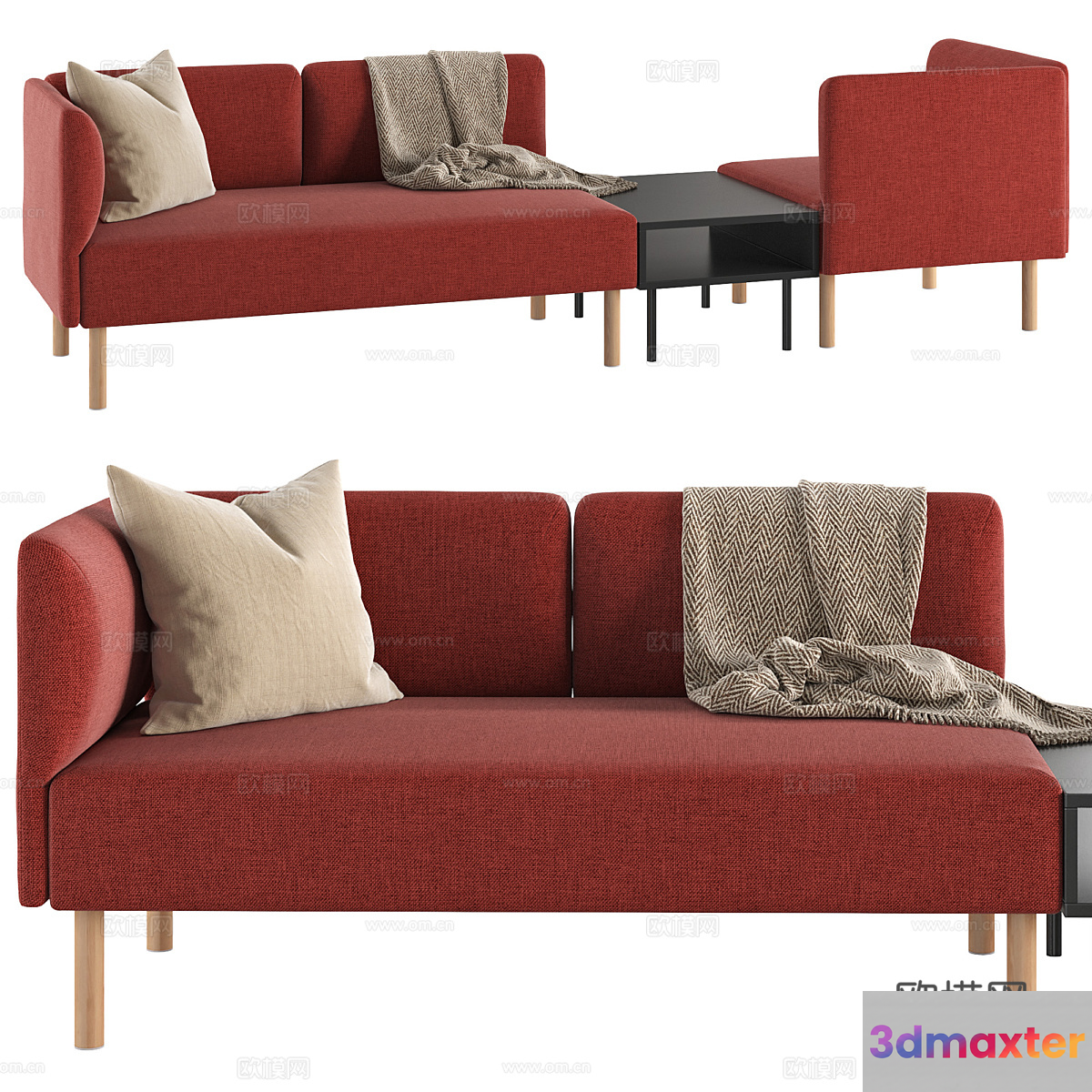 Modern Living Room 3D Model - 17346 - VRAY Render
