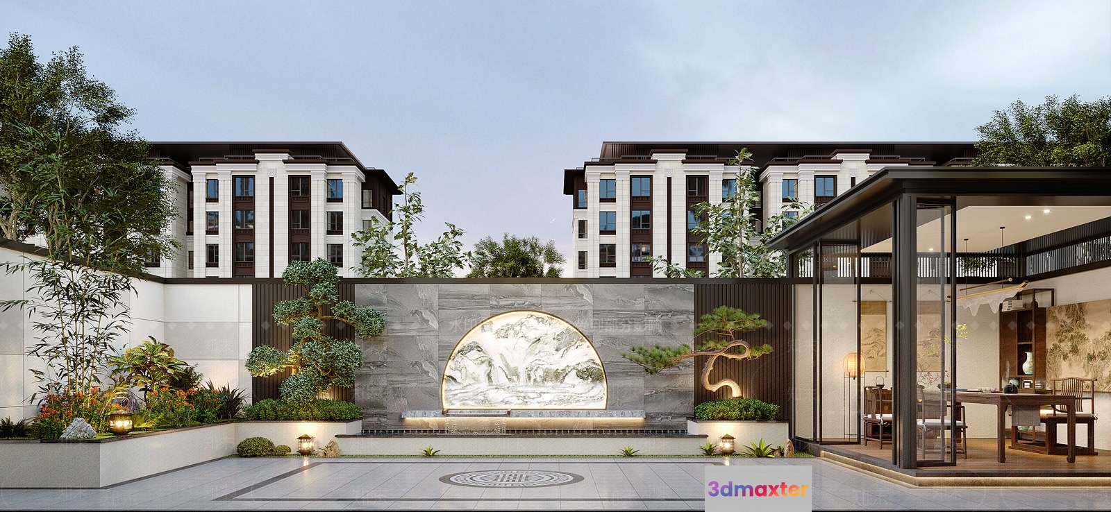 Modern Asian-Inspired Architecture 3D Model - 18149 - VRAY Render