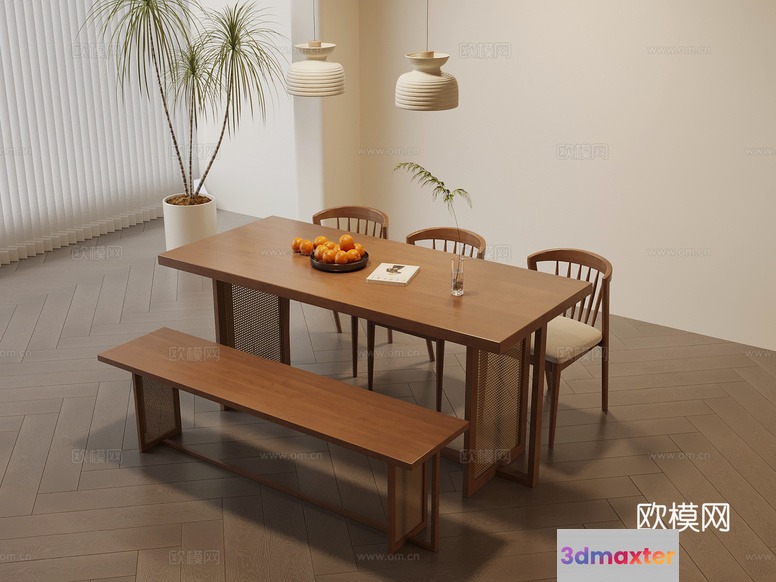 Modern Dining Room 3D Model - 14329 - VRAY Render