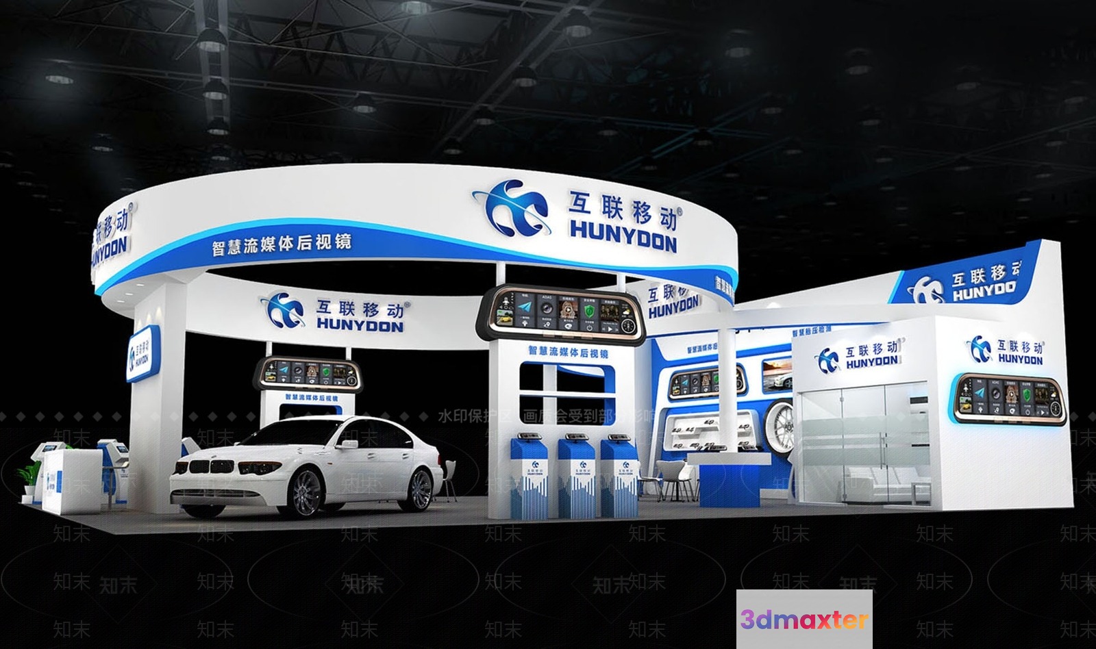 Modern Gas Station 3D Model - 607 - VRAY Render