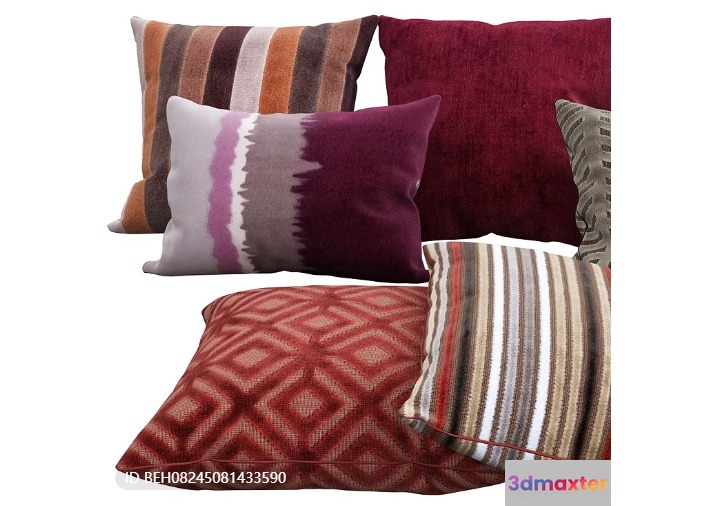 Cozy Throw Pillows 3D Model - 540 - VRAY Render