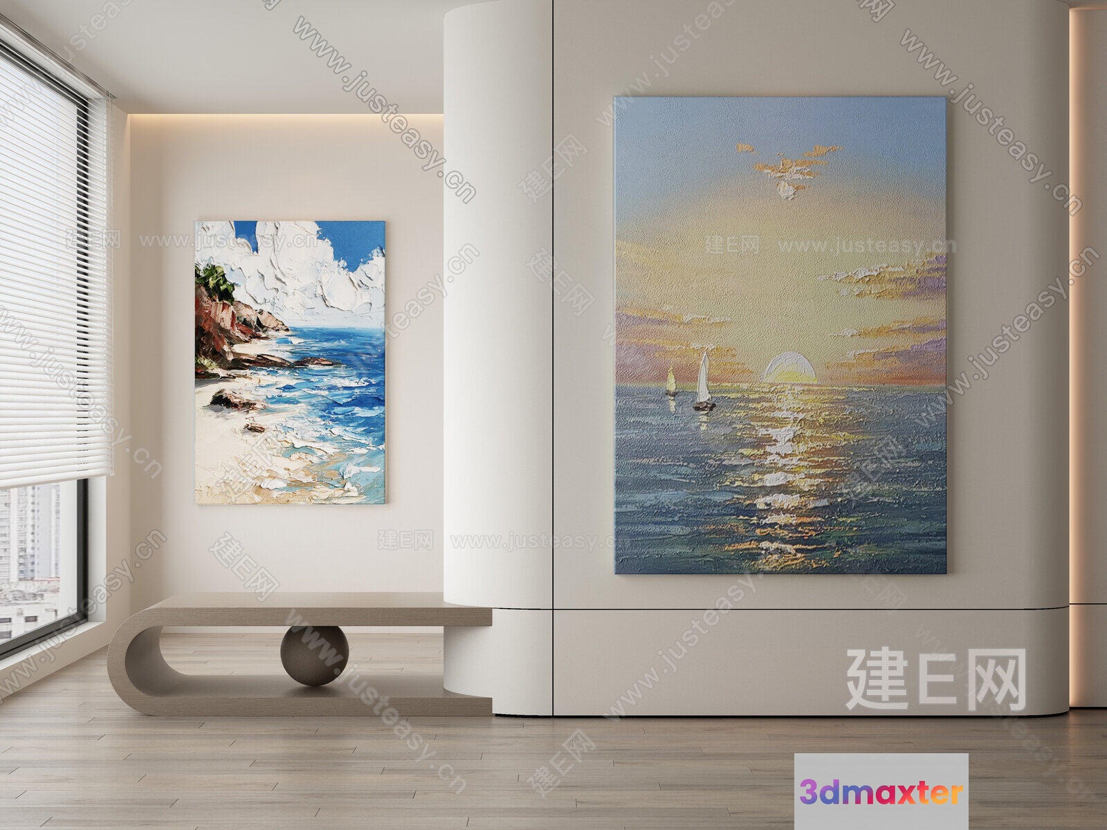 Modern Abstract Art 3D Model - 15447 - VRAY Render