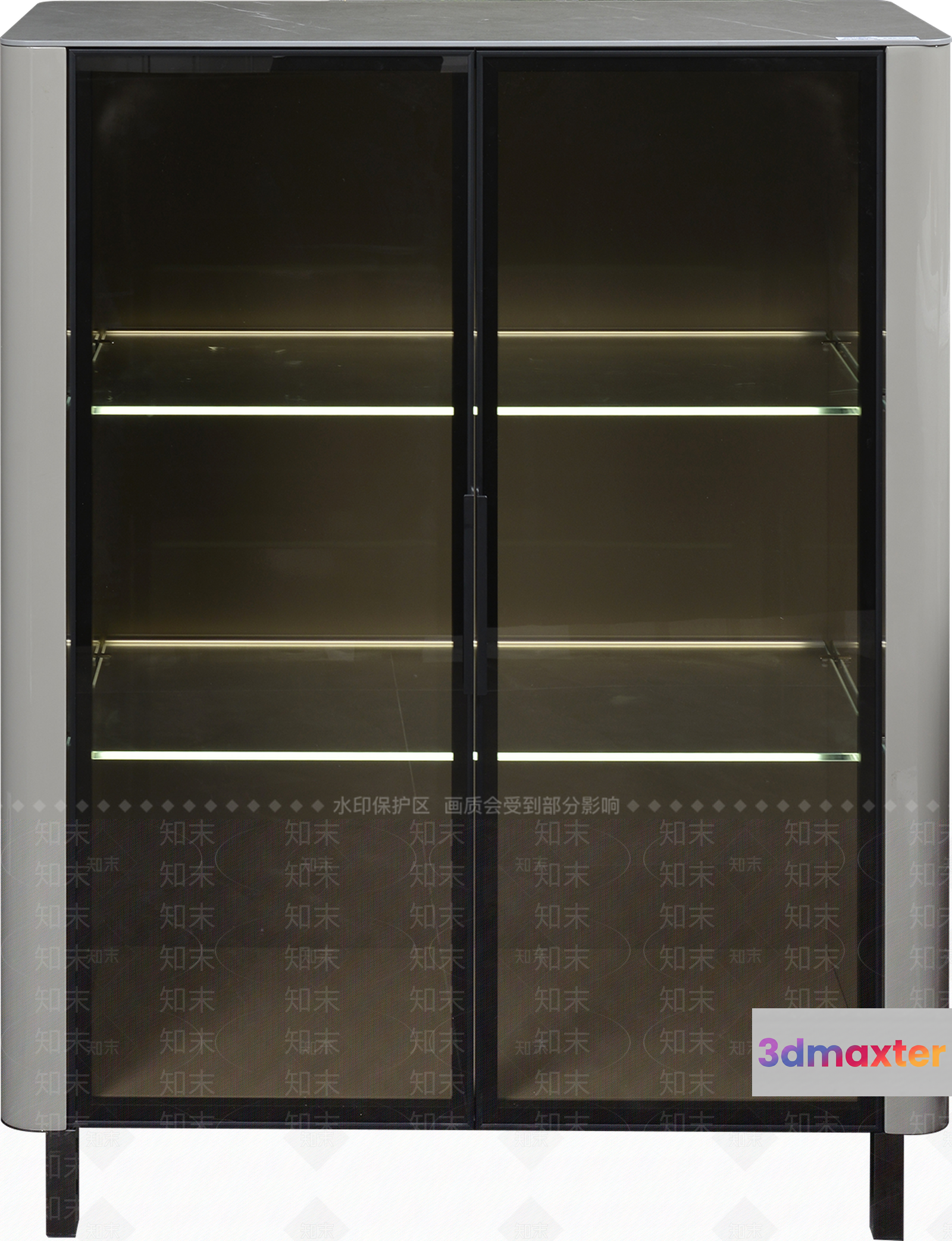 A Glass Cabinet 3D Model - 19819 - VRAY Render