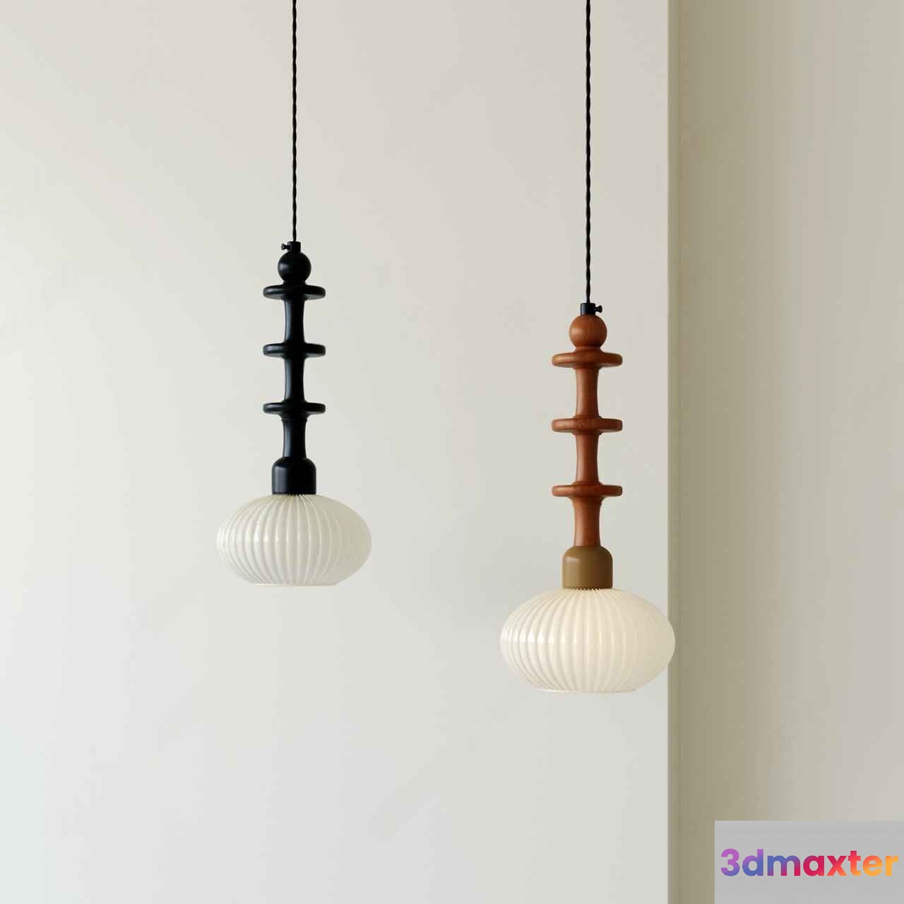 Wooden Light Fixtures 3D Model - 13829 - CORONA Render