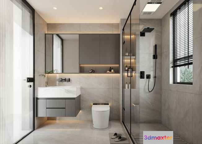 Modern Bathroom 3D Model - 5269 - CORONA Render