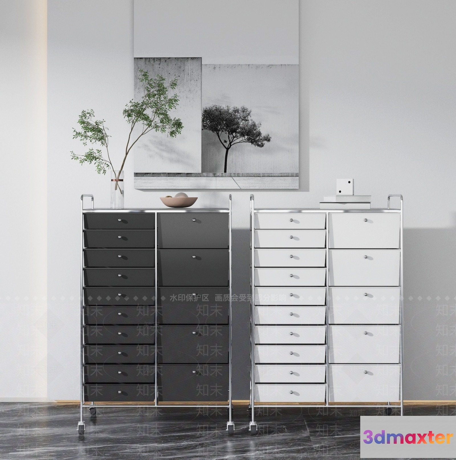 Modern Storage Furniture 3D Model - 2916 - VRAY Render