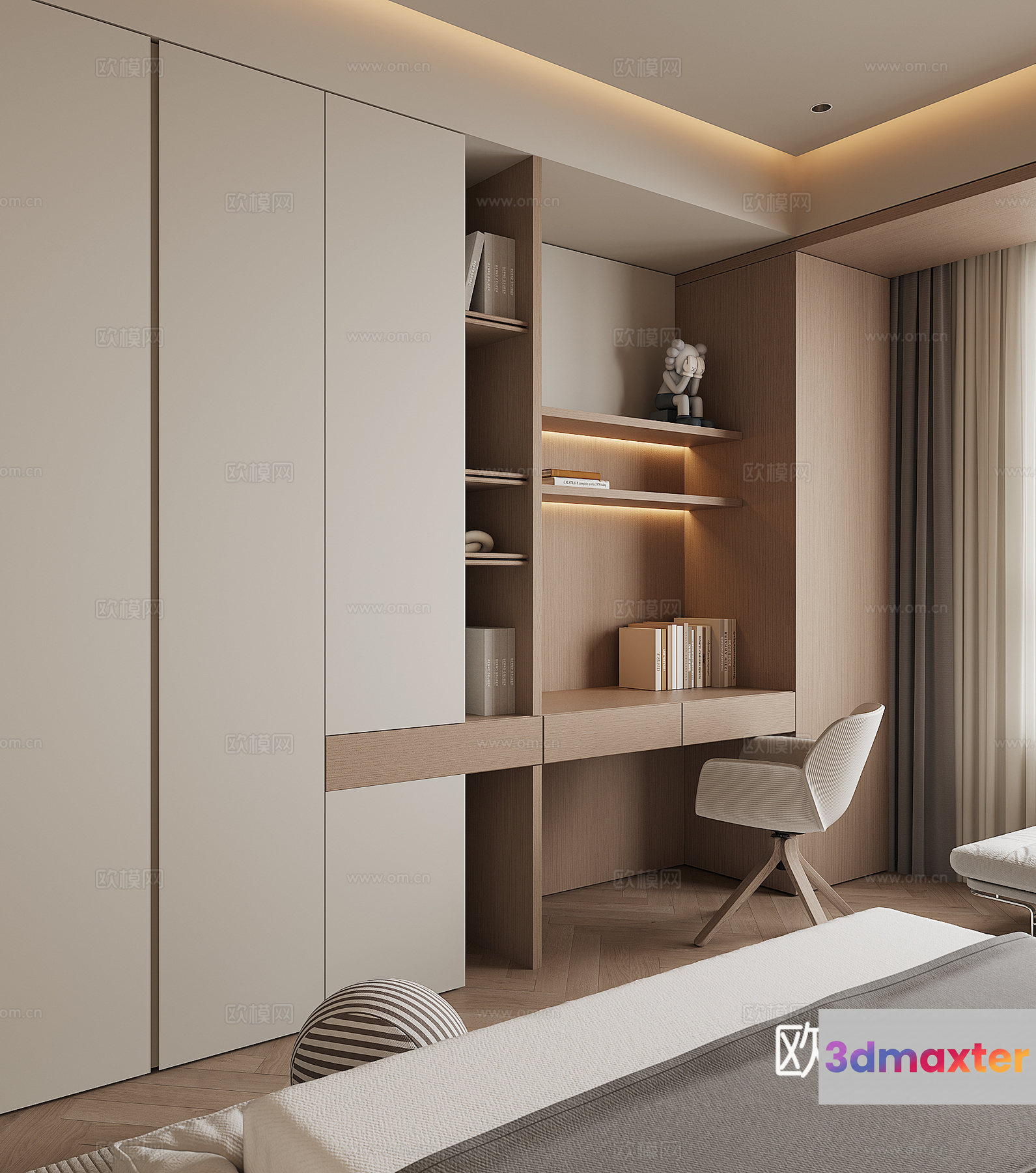 Modern Minimalist Living Room 3D Model - 1576 - VRAY Render