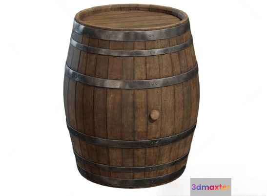 A Wooden Barrel 3D Model - 19791 - VRAY Render