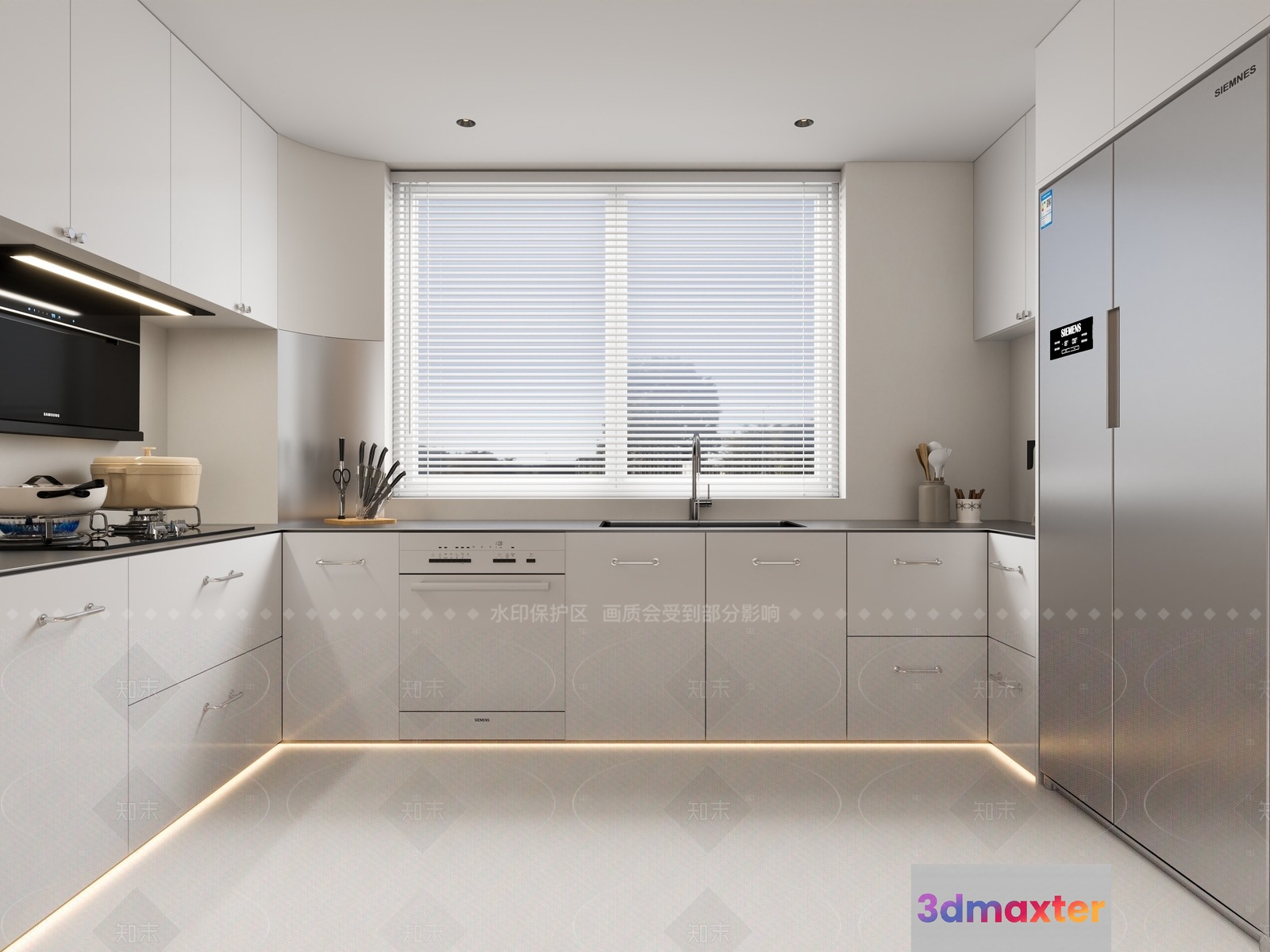 Modern Kitchen 3D Model - 13092 - VRAY Render