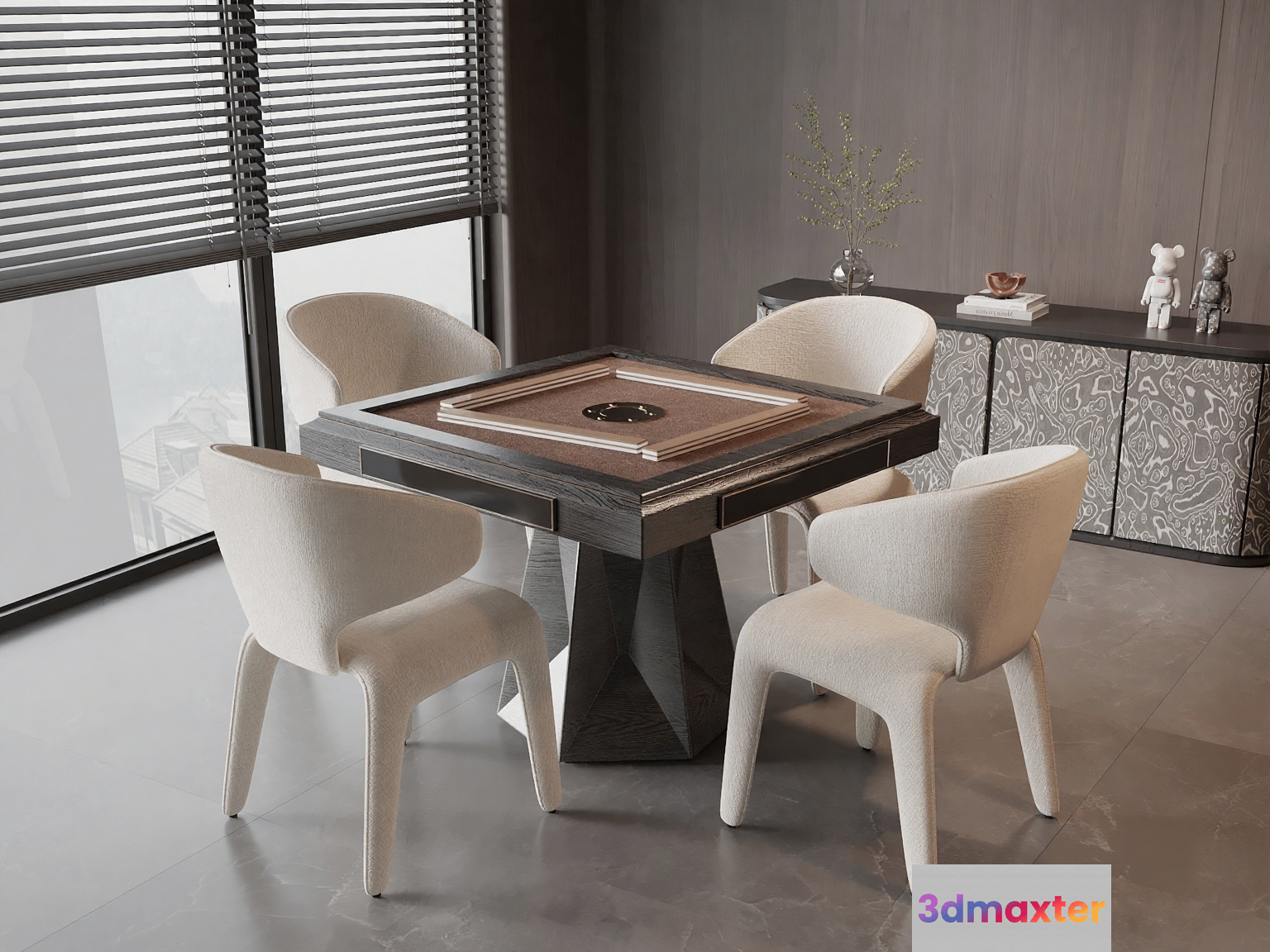 Modern Dining Room 3D Model - 10528 - VRAY Render