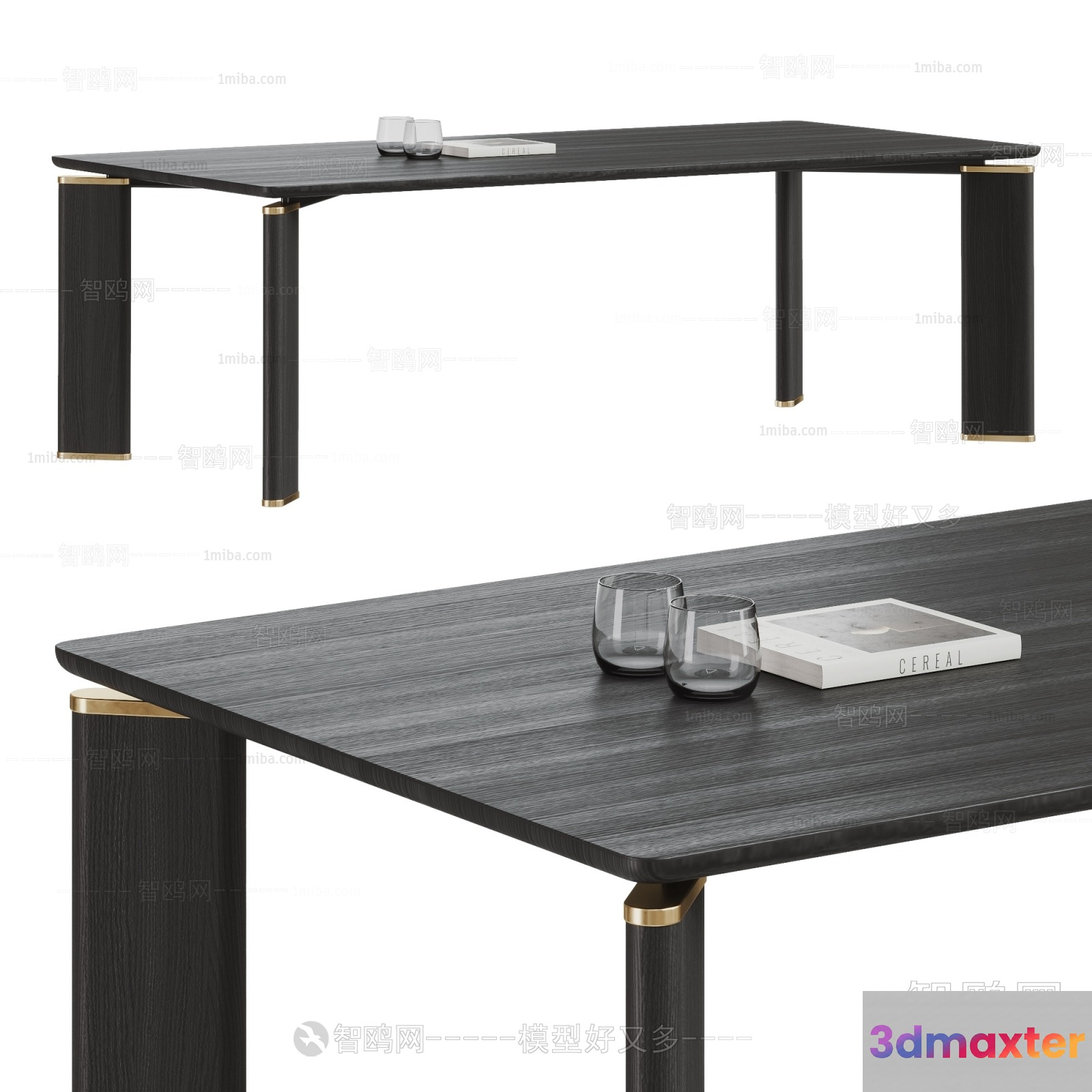 Modern Minimalist Desk 3D Model - 9011 - VRAY Render