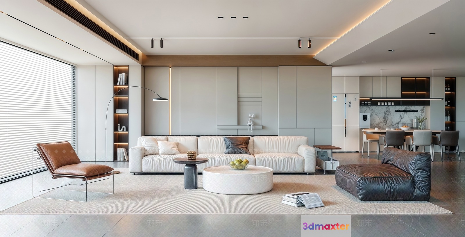Modern Living Room 3D Model - 10229 - CORONA Render