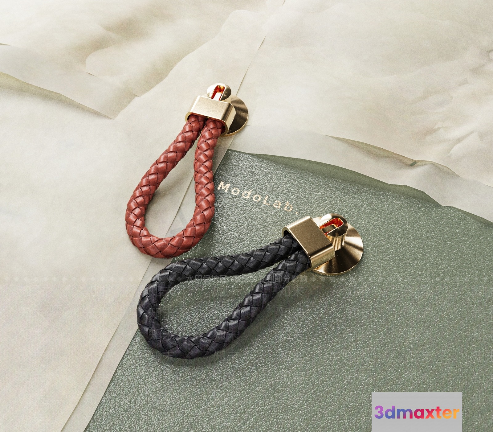 Modern Leather Bracelets 3D Model - 4143 - VRAY Render