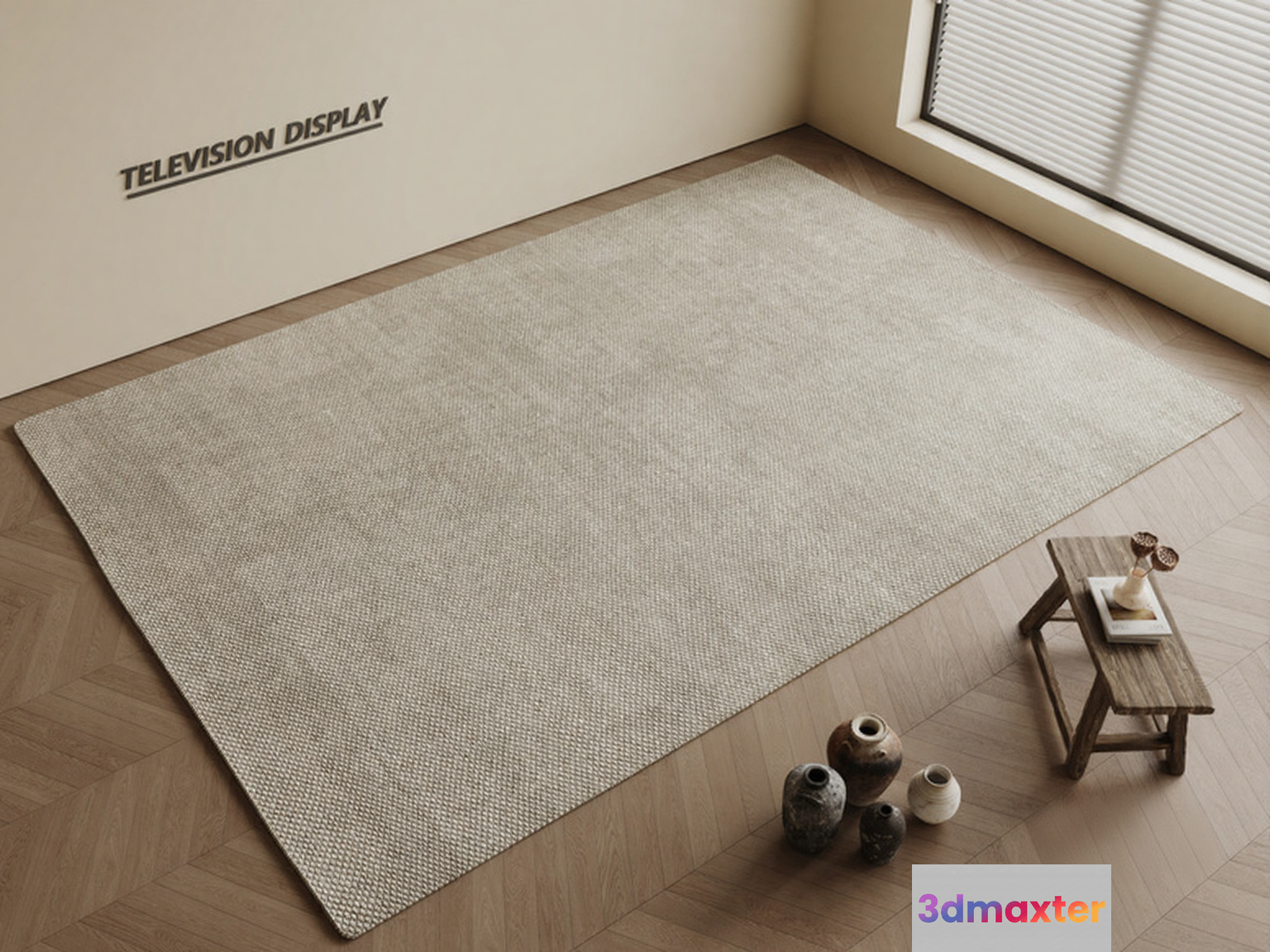 A Beige Rug 3D Model - 11004 - CORONA Render