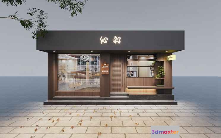 Modern Storefront 3D Model - 13800 - CORONA Render