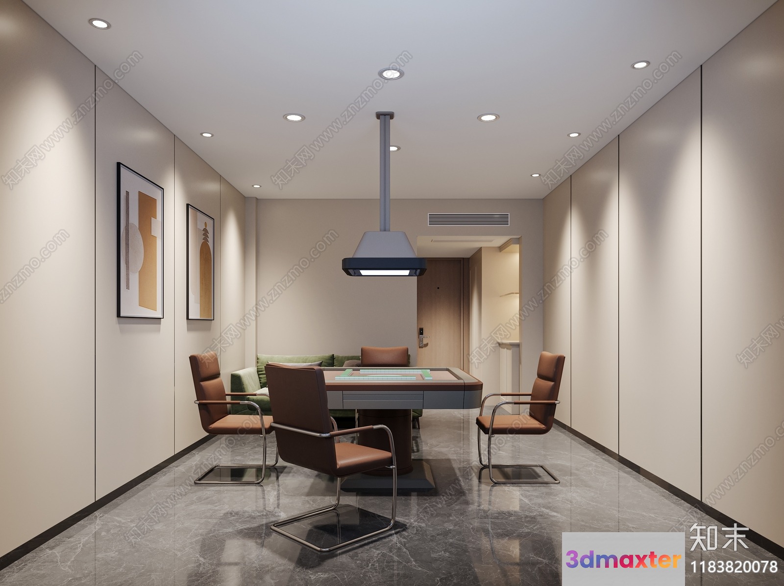 Modern Dining Room 3D Model - 18083 - CORONA Render