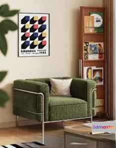 Modern Living Room 3D Model - 11981 - VRAY Render