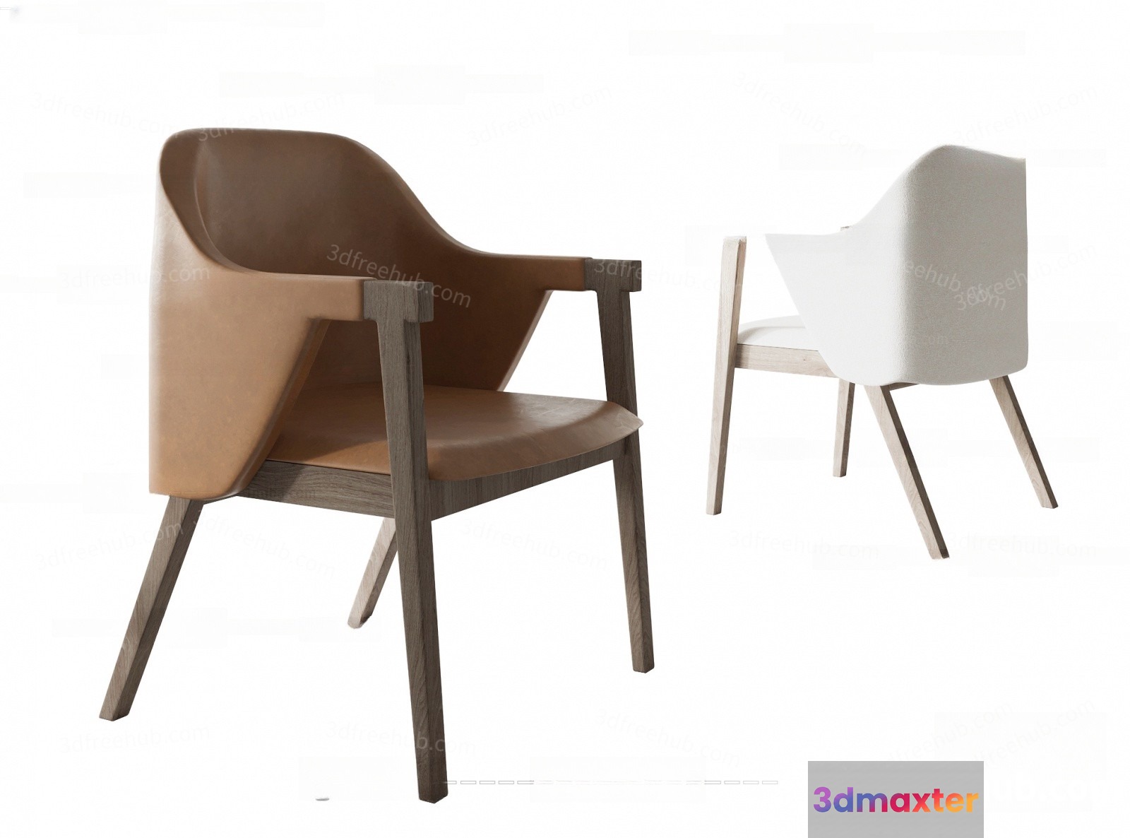 Modern Wooden Chairs 3D Model - 20516 - VRAY Render