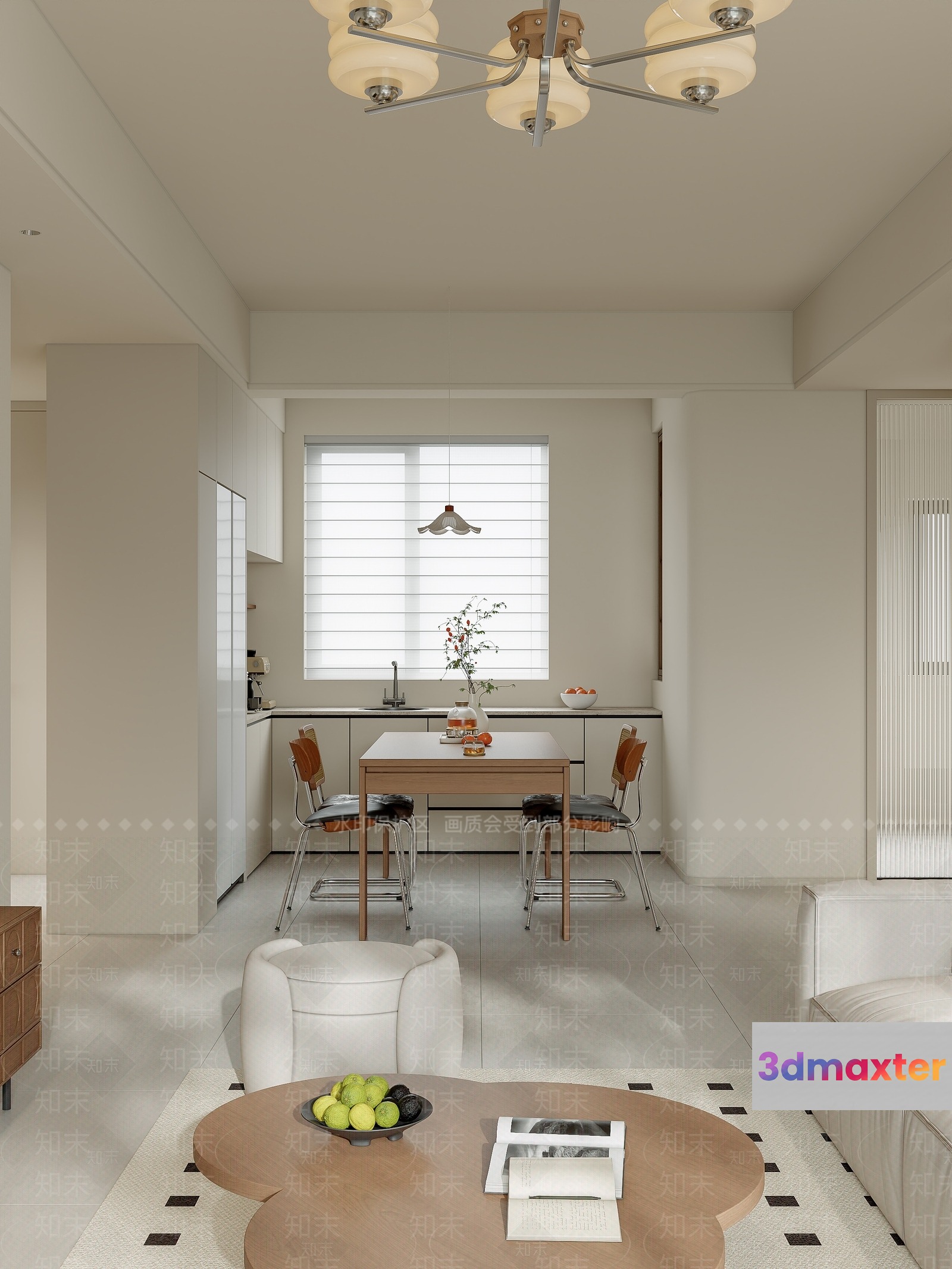 Modern Living Room 3D Model - 20131 - VRAY Render