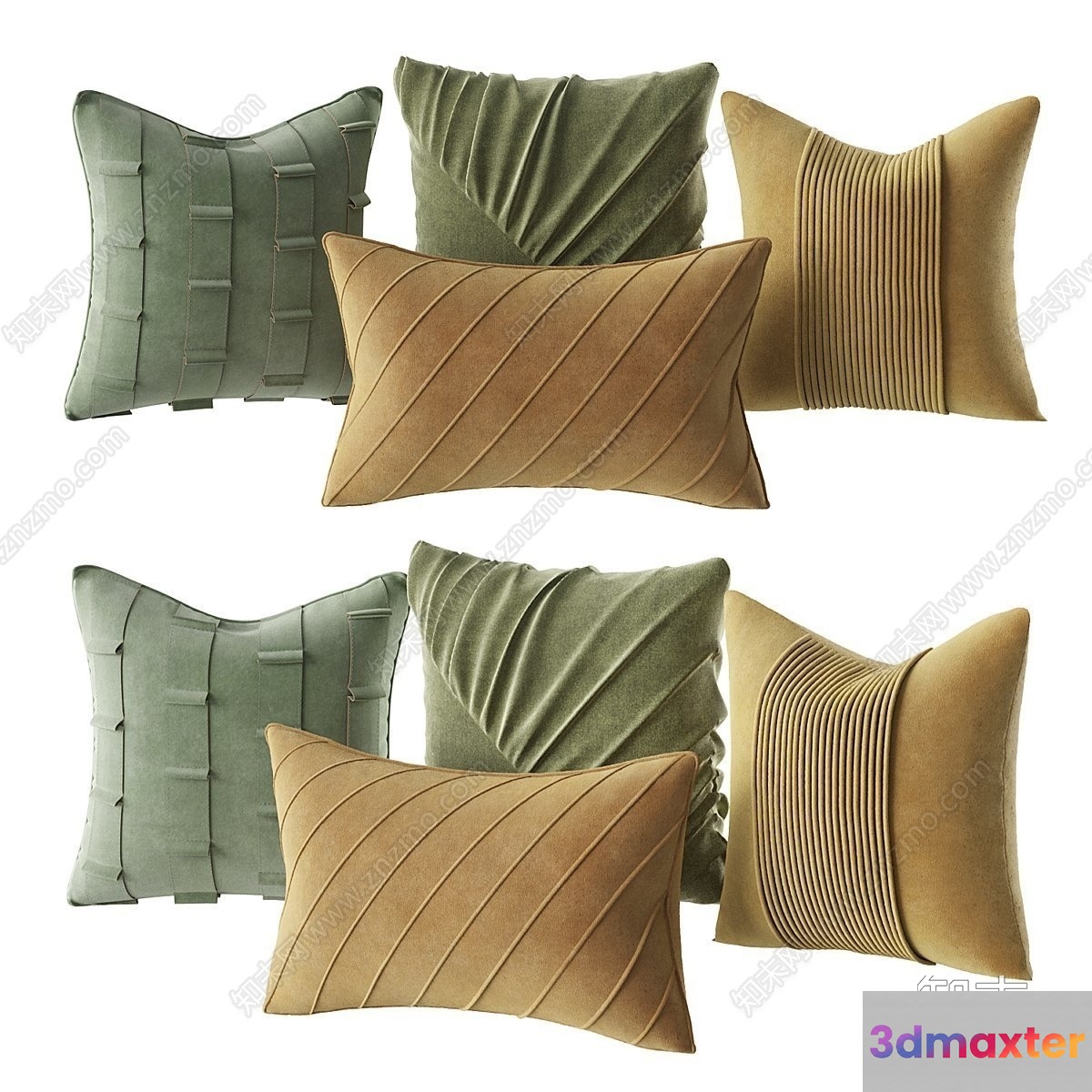Modern Throw Pillows 3D Model - 14151 - VRAY Render