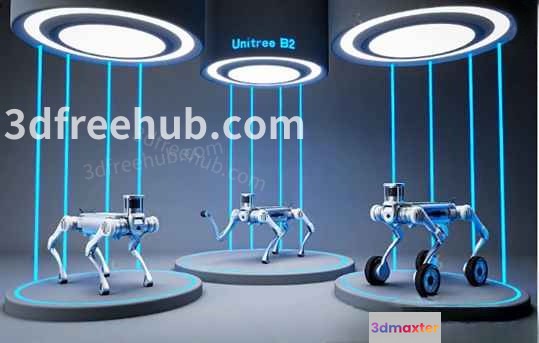A Futuristic Robot Dog 3D Model - 18897 - VRAY Render