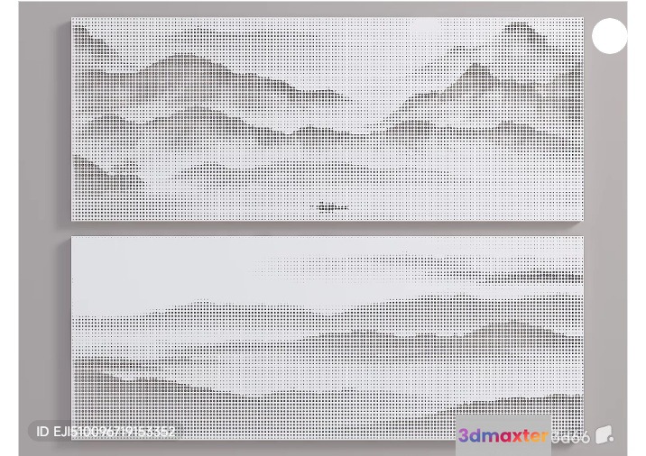 Abstract Landscape Artwork 3D Model - 7679 - VRAY Render