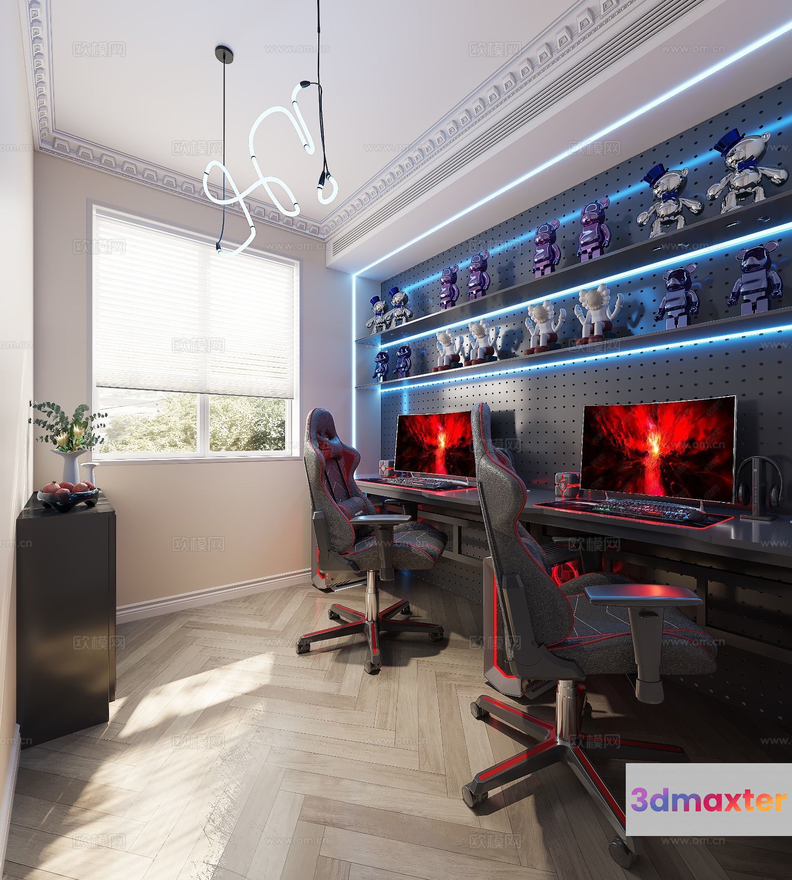 Modern Office Space 3D Model - 23140 - VRAY Render