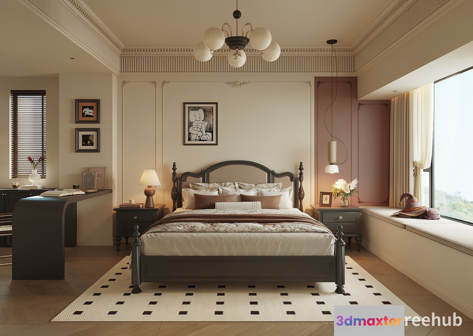 Cozy Bedroom 3D Model - 21994 - VRAY Render