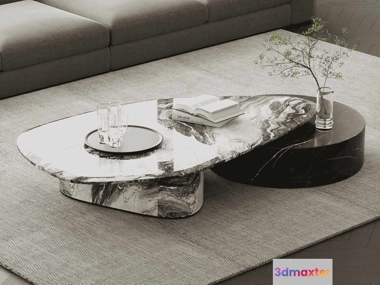 Modern Living Room 3D Model - 10326 - VRAY Render