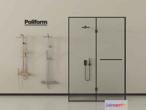 Modern Shower And Door 3D Model - 14881 - VRAY Render