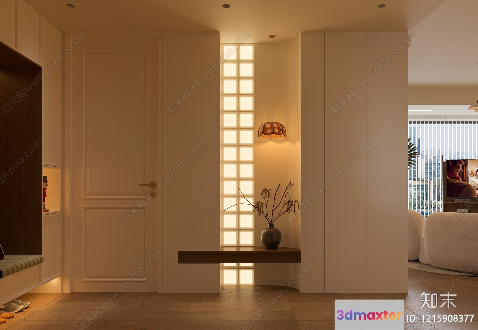 Modern Living Room 3D Model - 11959 - VRAY Render