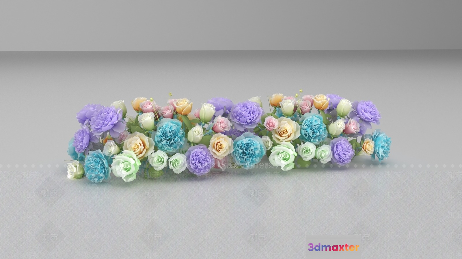 Pastel-Colored Flower Arrangement 3D Model - 18653 - VRAY Render
