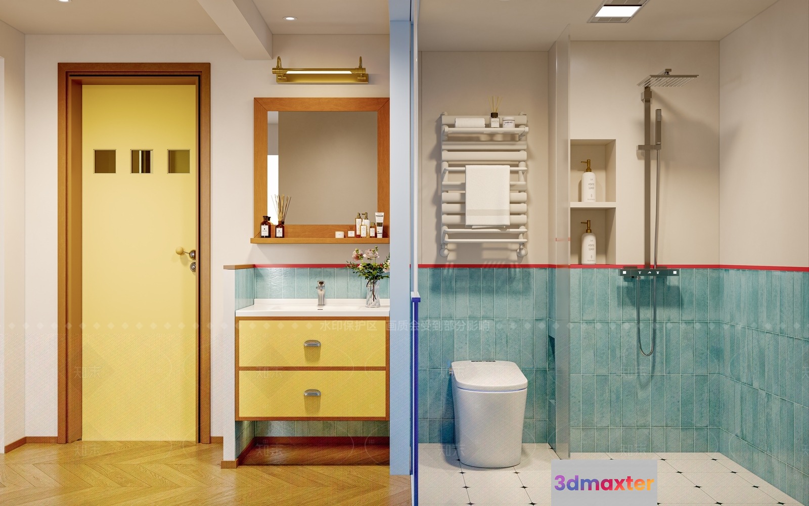Modern Bathroom Design 3D Model - 783 - CORONA Render