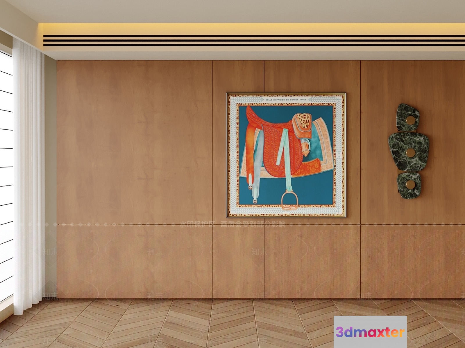 Modern Artwork Display 3D Model - 15351 - CORONA Render