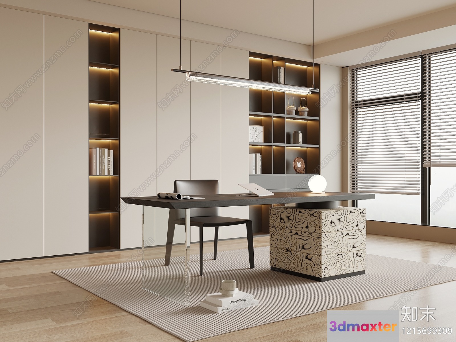 Modern Office Desk 3D Model - 14161 - VRAY Render