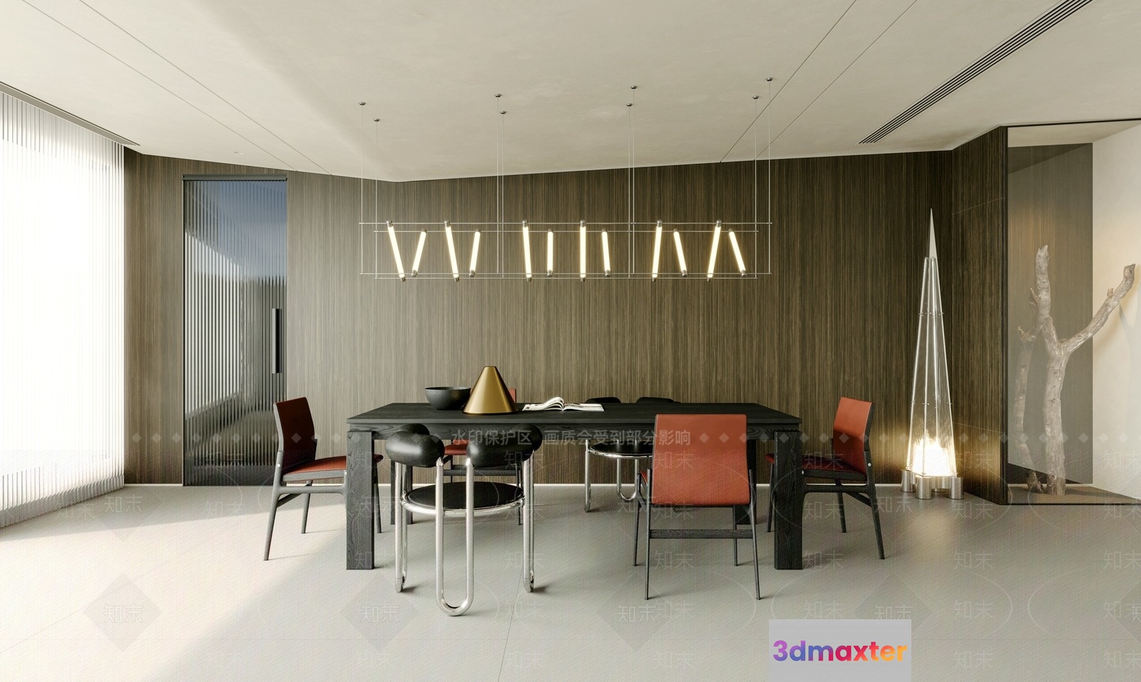 Modern Dining Room 3D Model - 10391 - VRAY Render