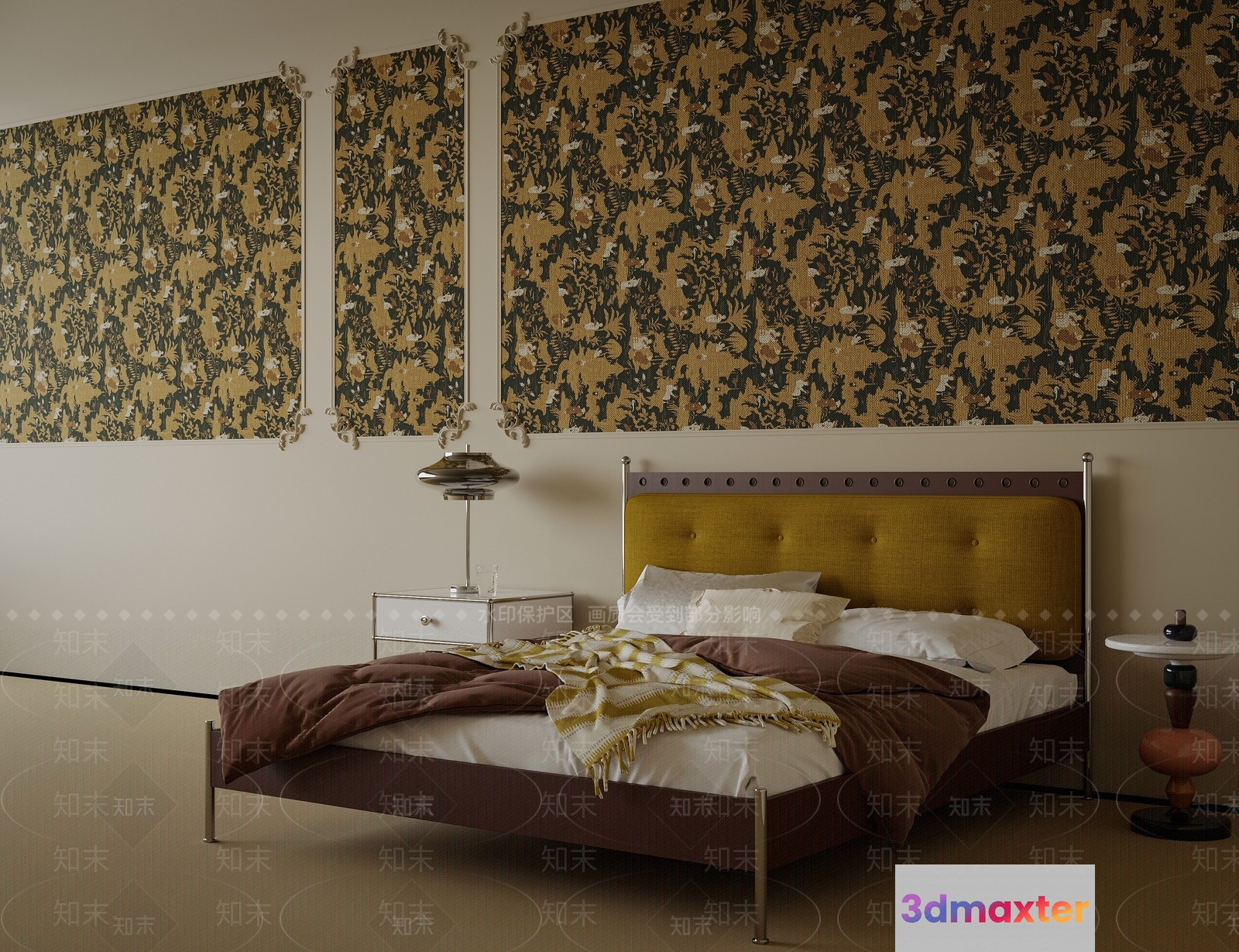 Cozy Bedroom 3D Model - 3845 - VRAY Render