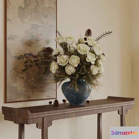 White Flower Arrangement 3D Model - 1151 - CORONA Render