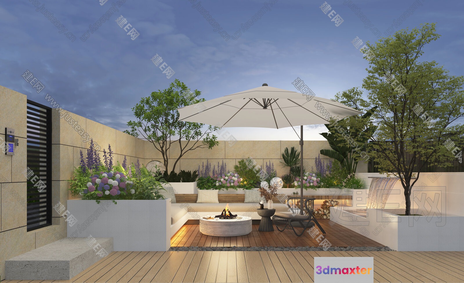 Modern Outdoor Patio 3D Model - 11818 - VRAY Render
