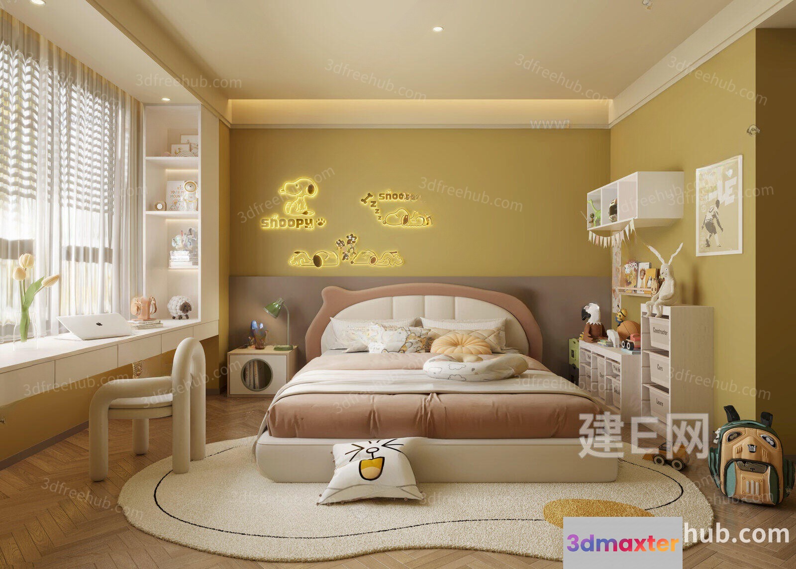 Cozy Bedroom 3D Model - 21967 - VRAY Render